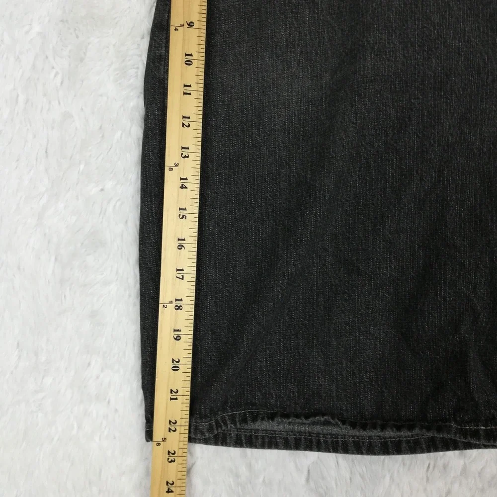Faded Glory Mens Shorts Denim Black‎ Wash Bermuda Baggy Streetwear 38